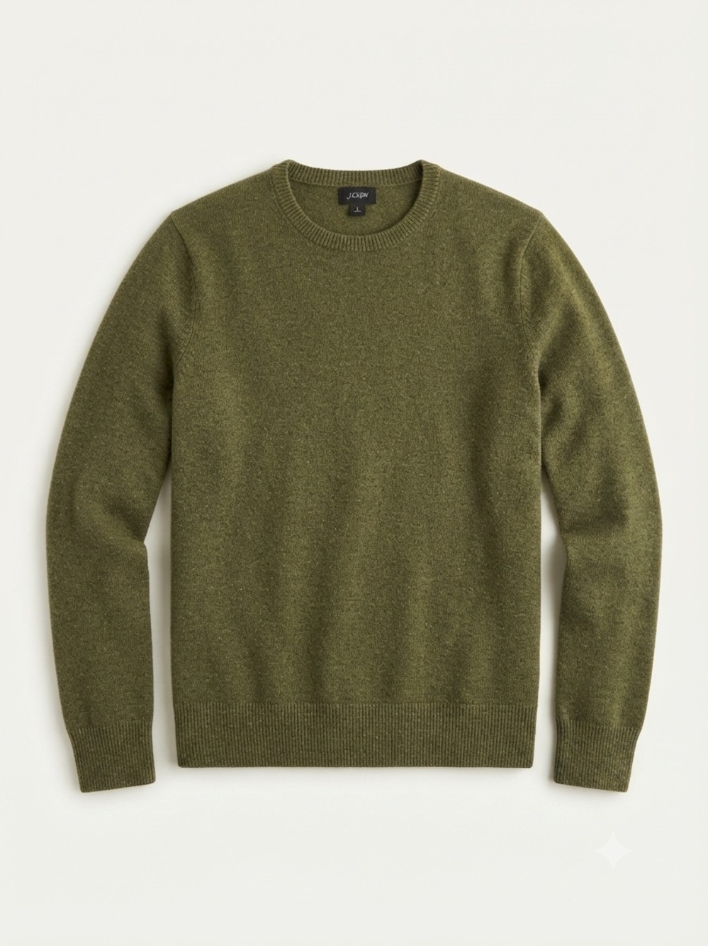 J. Crew Olive Crewneck Sweater - Men